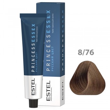 Крем-краска PRINCESS ESSEX 8/76 Светло-русый коричнево-фиолетовый/дымчатый топаз 60мл